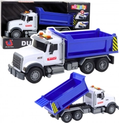 Basculantă pentru marfă cu benă mobilă, lumini și sunete – albastră