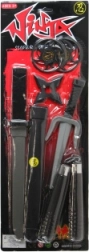 Set ninja pentru copii cu sabie, pumnal, nunchaku și shurikenuri