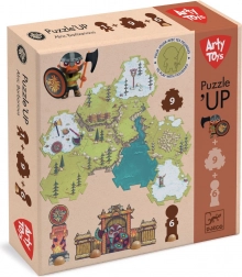 Djeco Puzzl’Up Alric Barbarious – puzzle de podea și scenă de joc, 15 piese
