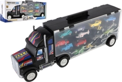 Camion transportor cu geantă de depozitare și 14 mașinuțe, 57 cm