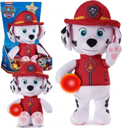 jucărie de pluș Paw Patrol Marshall cu lanternă și veioză de noapte 32 cm