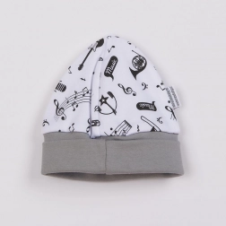 Căciuliță pentru bebeluși din bumbac NEW BABY Music