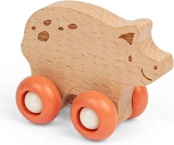 Jucărie din lemn pe roți - Animal domestic