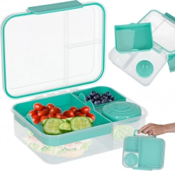 Lunch box cu compartimente 2200 ml, mentă