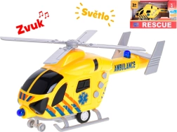 Elicopter de salvare din plastic cu lumină și sunet 20 cm