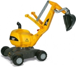 Rolly Toys RollyDigger CAT scaun excavator cu pedale rotativ galben