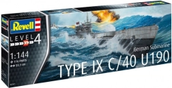 Model din plastic al submarinului german T.IX C/40 1/144