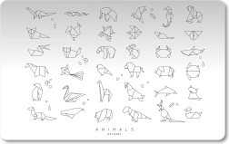 Suport de birou din polipropilenă Origami Animals 60 × 45 cm