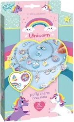unicorn – set pentru realizarea brățărilor cu brelocuri puffy