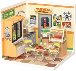 Robotime Rolife căsuță DIY: restaurant Nonstop cu iluminare LED