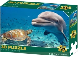 Puzzle 3D - Delfin și țestoasă