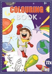 Carte de colorat Spațiul A4, 72 de pagini