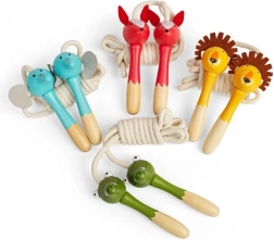 Coardă de sărit cu mânere cu animale pentru copii