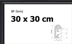 Ramă din plastic 30x30 cm negru