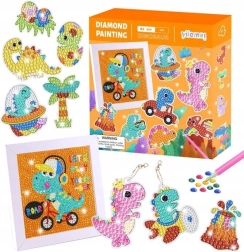 Set pentru pictură cu diamante Dinozauri