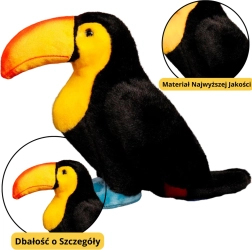 Jucărie de pluș tucan 25 cm negru