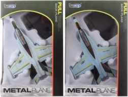 Avion metalic pe baterii cu sunet şi lumini