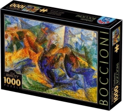 Puzzle Cal, călăreț și clădiri 1000 piese
