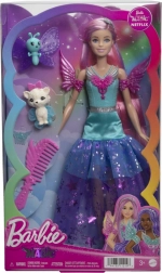 păpușă barbie malibu zână cu păr roz și accesorii