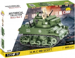 Set de construit tancul H.M.C. M8 Scott 1:35 de la COBI