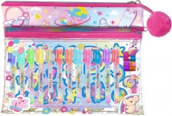 Set colorat cu bloc și pixuri