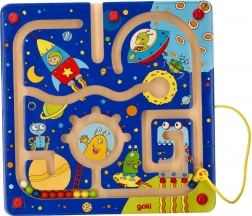 Labirint magnetic din lemn Cosmos de la Goki