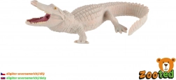 Figurină din plastic aligator alb 15 cm