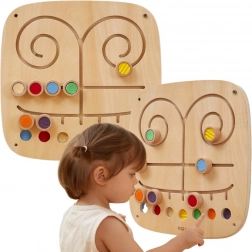 panou senzorial de perete din lemn labirint atinge și potrivește Viga