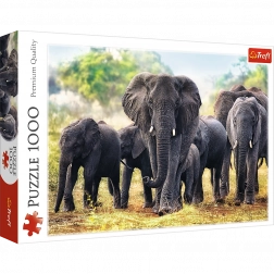 Puzzle 1000 piese – elefanți africani TREFL