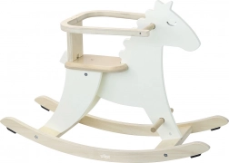 Vilac Cal de lemn balansoar cu spătar alb