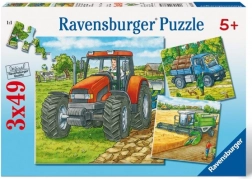 Puzzle Mașini Agricole 3x49 piese Ravensburger