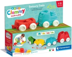 CLEMENTONI Soft Clemmy Tren senzorial cu cuburi