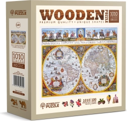 WOODEN CITY Puzzle din lemn Hartă antică Nova Terrarum 1010 piese