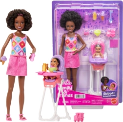 Barbie Dădaca Skipper cu bebeluș și scaun de masă