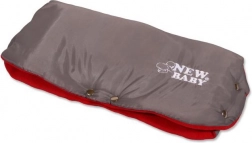 Muf pentru cărucior Classic fleece gri/roșu