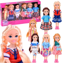 Mini păpuși pentru casa de păpuși – set de 6 buc., 14 cm