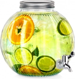 Dozator de băuturi din sticlă cu robinet 5,5 l