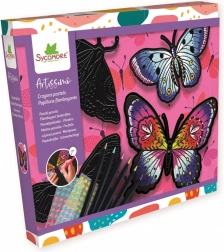 Artissimo fluturi multicolori – set creativ cu creioane și pietricele