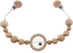 Hess lanț pentru cărucior cu clopoțel, natur, lung