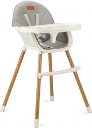 Scaun multifuncțional pentru servit masa MoMi REKI, gri