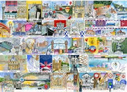 Puzzle Lumini strălucitoare ale marilor orașe 1000 de piese GIBSONS