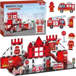 Woopie set de construcție magnetic 3D pompieri 48 piese