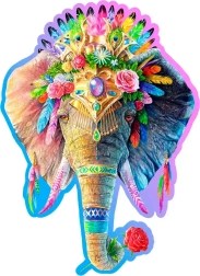 Puzzle de lemn Elegantul elefant de la WOODEN CITY, 250 piese