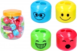 ascuțitoare pentru două creioane cu față și rezervor