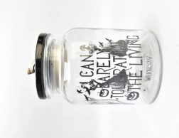 Borcan de sticlă pentru dulciuri cu capac WEDNESDAY