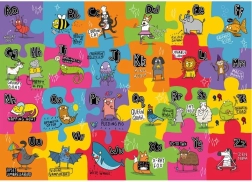 Gibsons puzzle mari de podea alfabet neobișnuit pentru copii