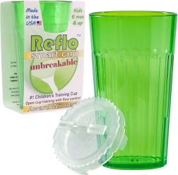 Cană de antrenament REFLO – verde, rezistentă la spargere, 170 ml (de la 6 luni)