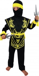Costum de carnaval pentru copii Ninja Galben