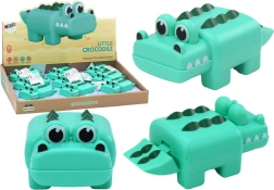 Jucărie de baie cu mecanism de întoarcere crocodil verde