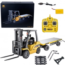 Stivuitor cu remorcă telecomandat 1:10, portocaliu